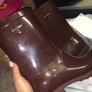 Prada rain boots